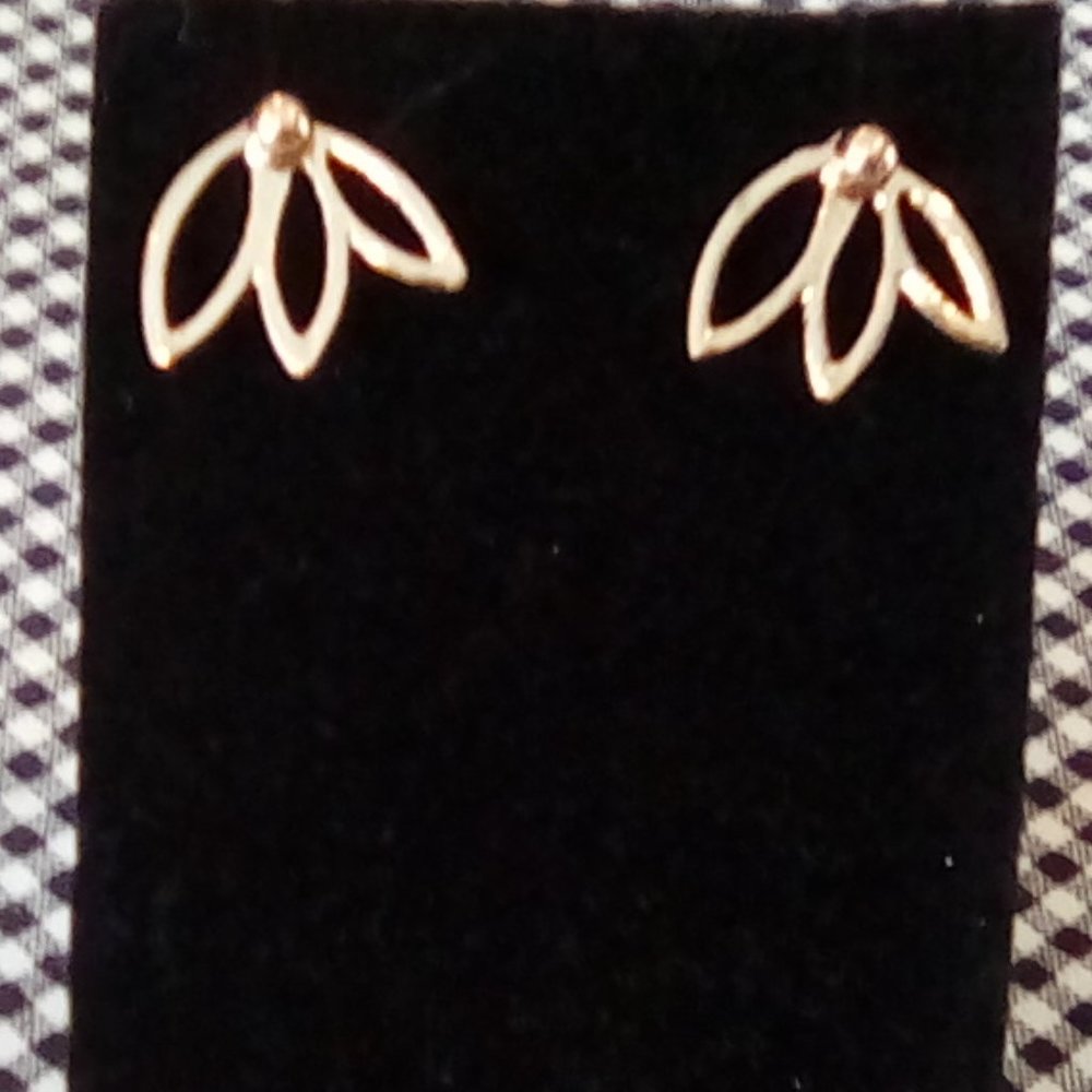 Gold-Colored Jacket Earrings